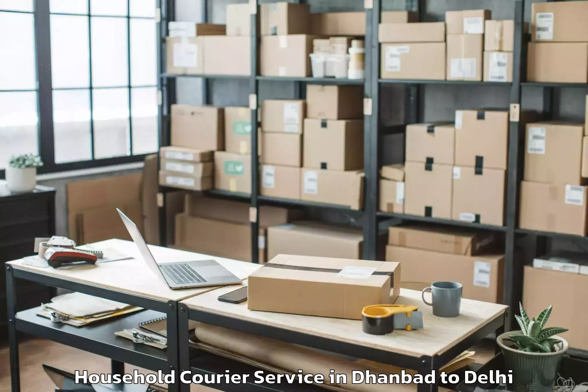 Hassle-Free Dhanbad to Karol Bagh Household Courier